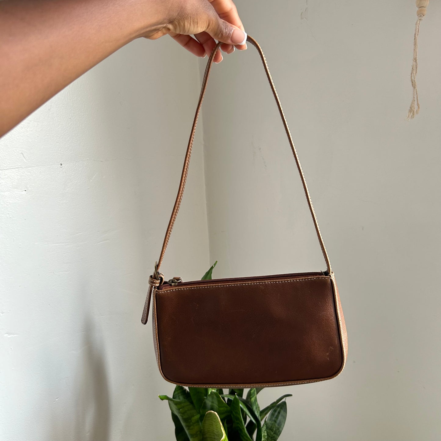 Mini Brown Leather Shoulder Purse