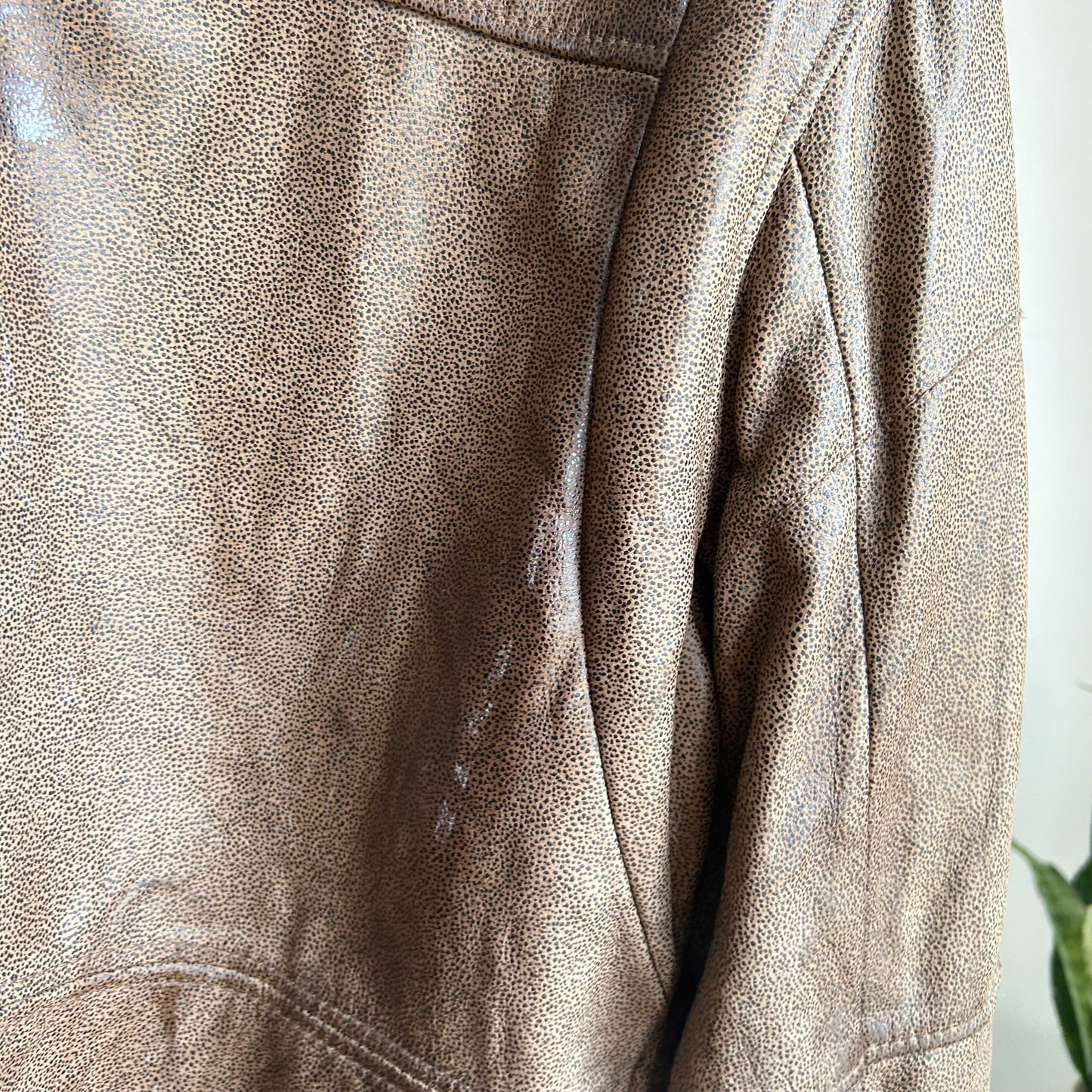 Brown Leather Bomber Classic Vntage