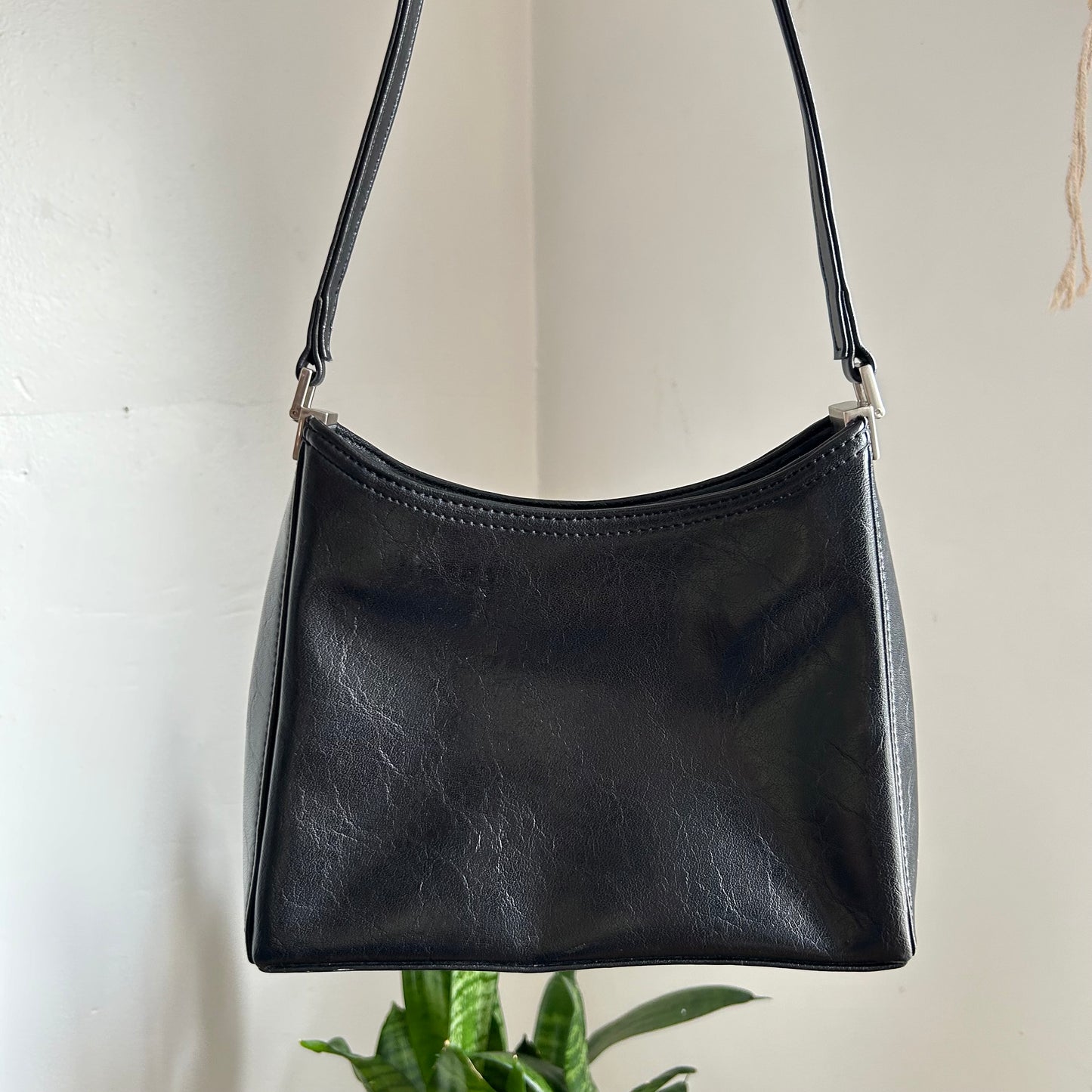 Black Leather liz claiborne Y2K Purse