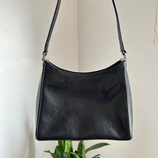 Black Leather liz claiborne Y2K Purse