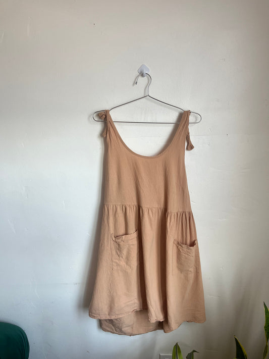 Tan 2 Pockets Dress