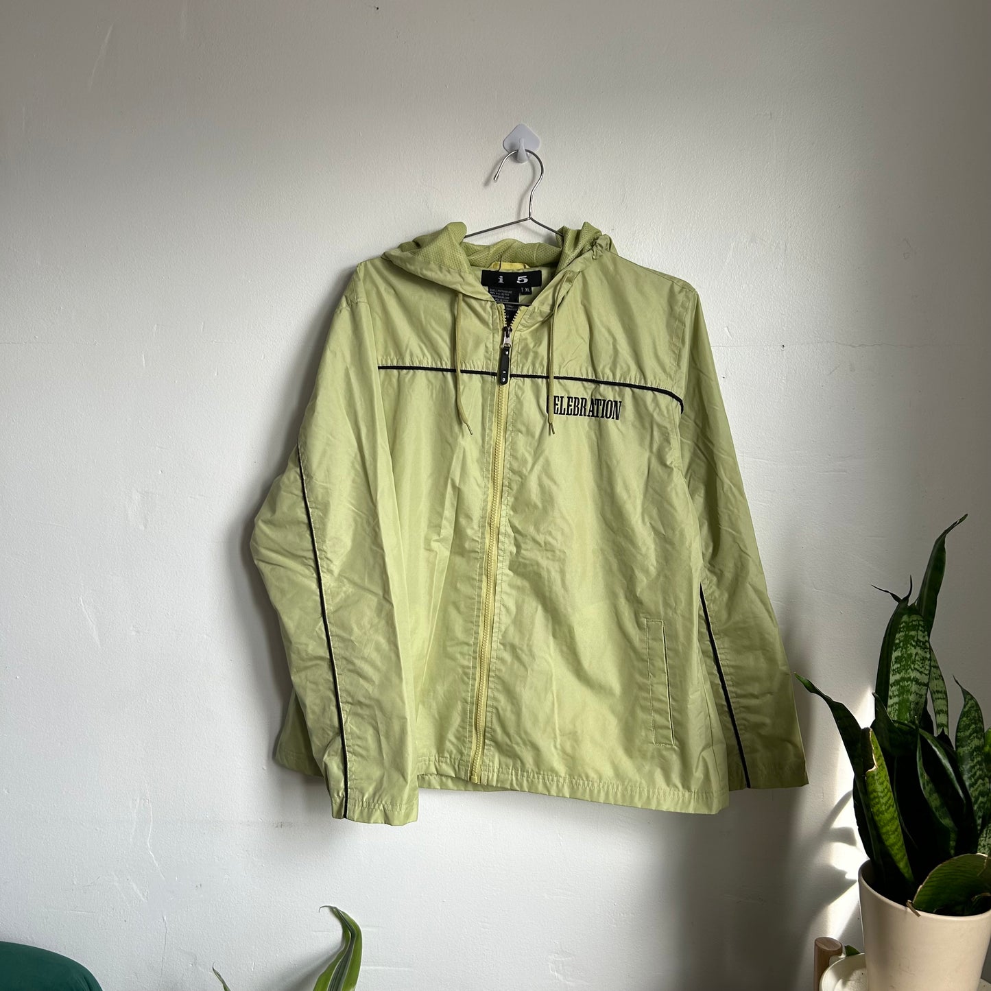 Y2K Pale green celebration windbreaker