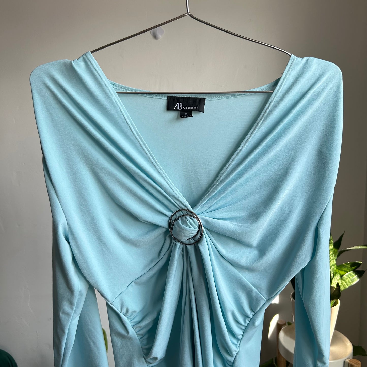 Y2k Ab Studio Blue Blouse