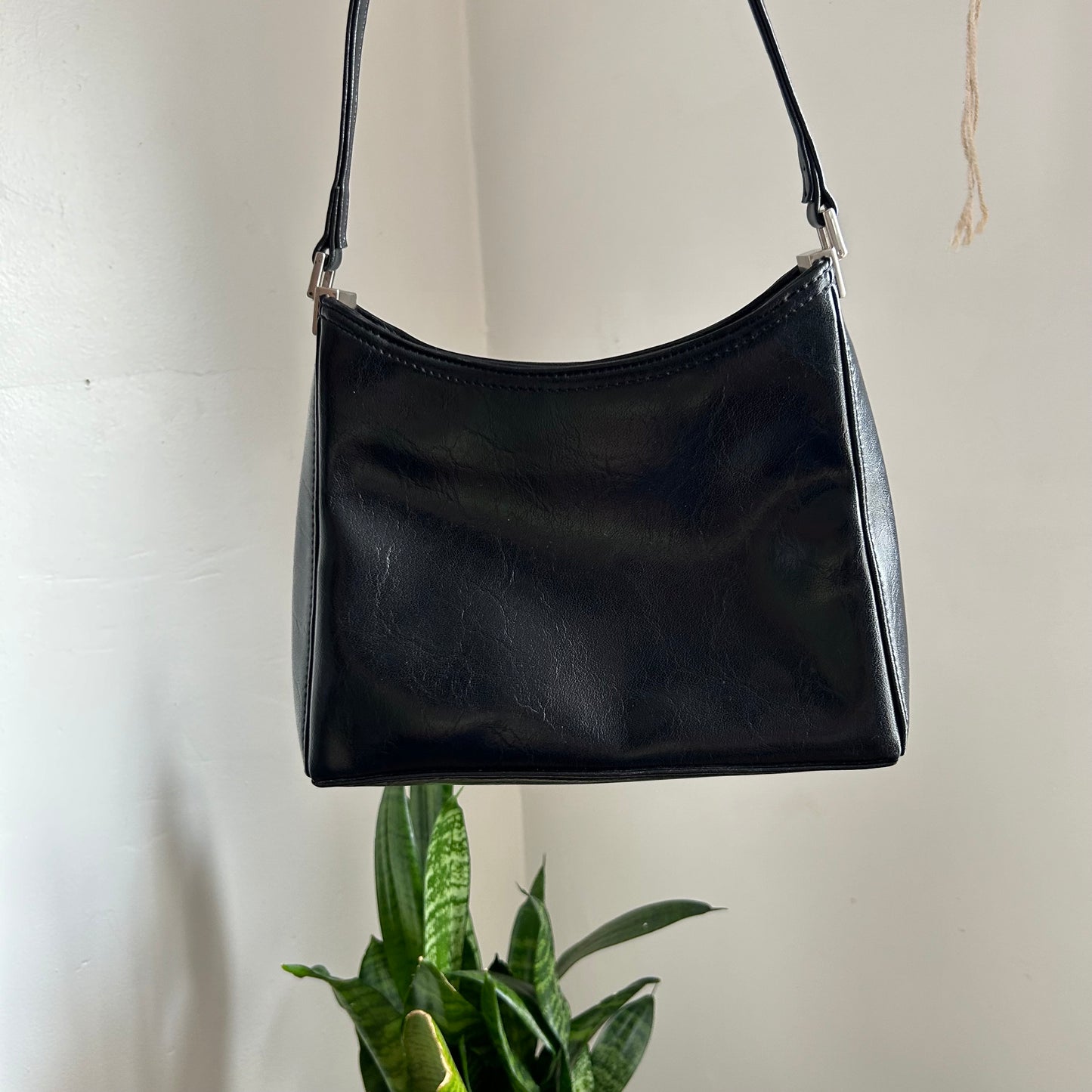 Black Leather liz claiborne Y2K Purse