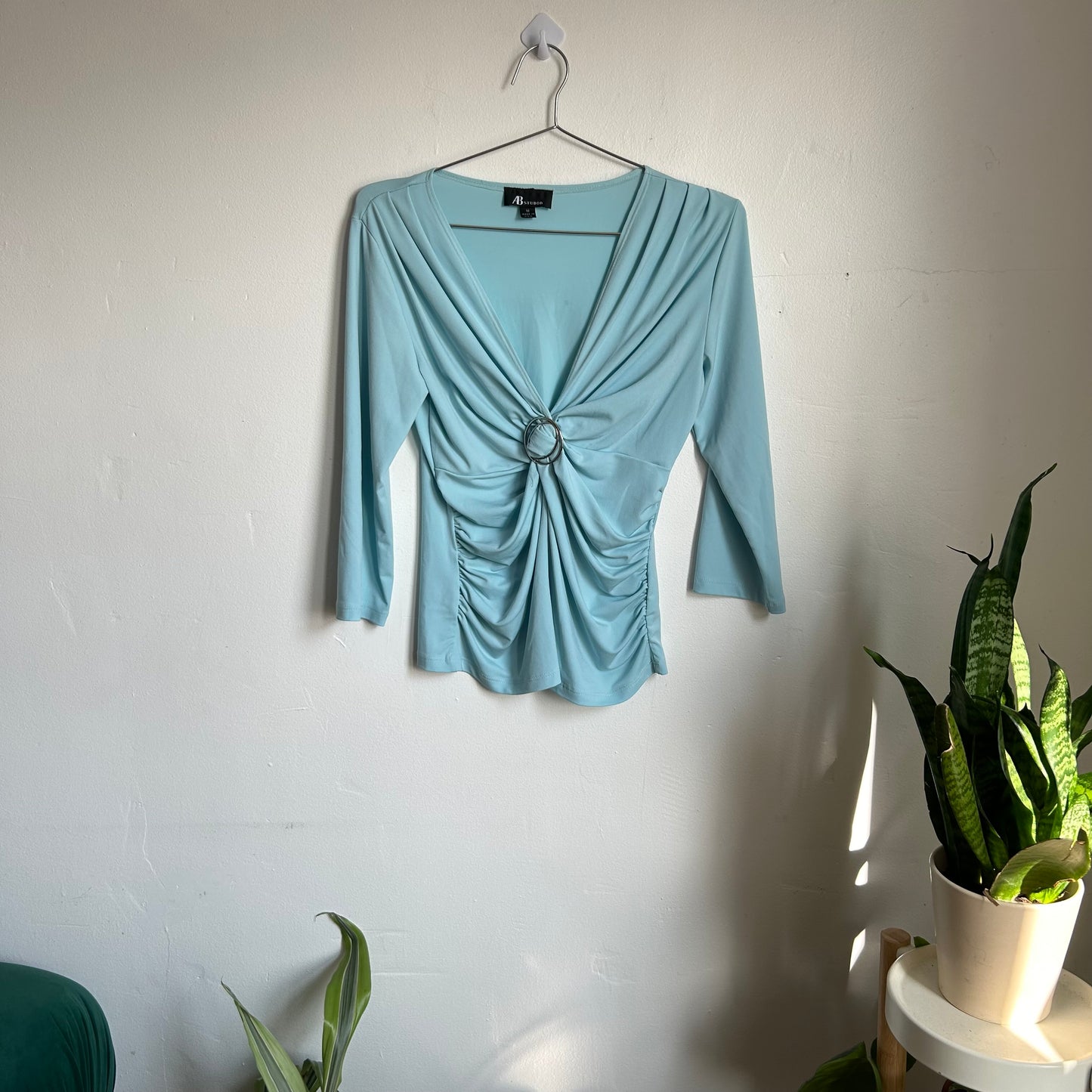 Y2k Ab Studio Blue Blouse