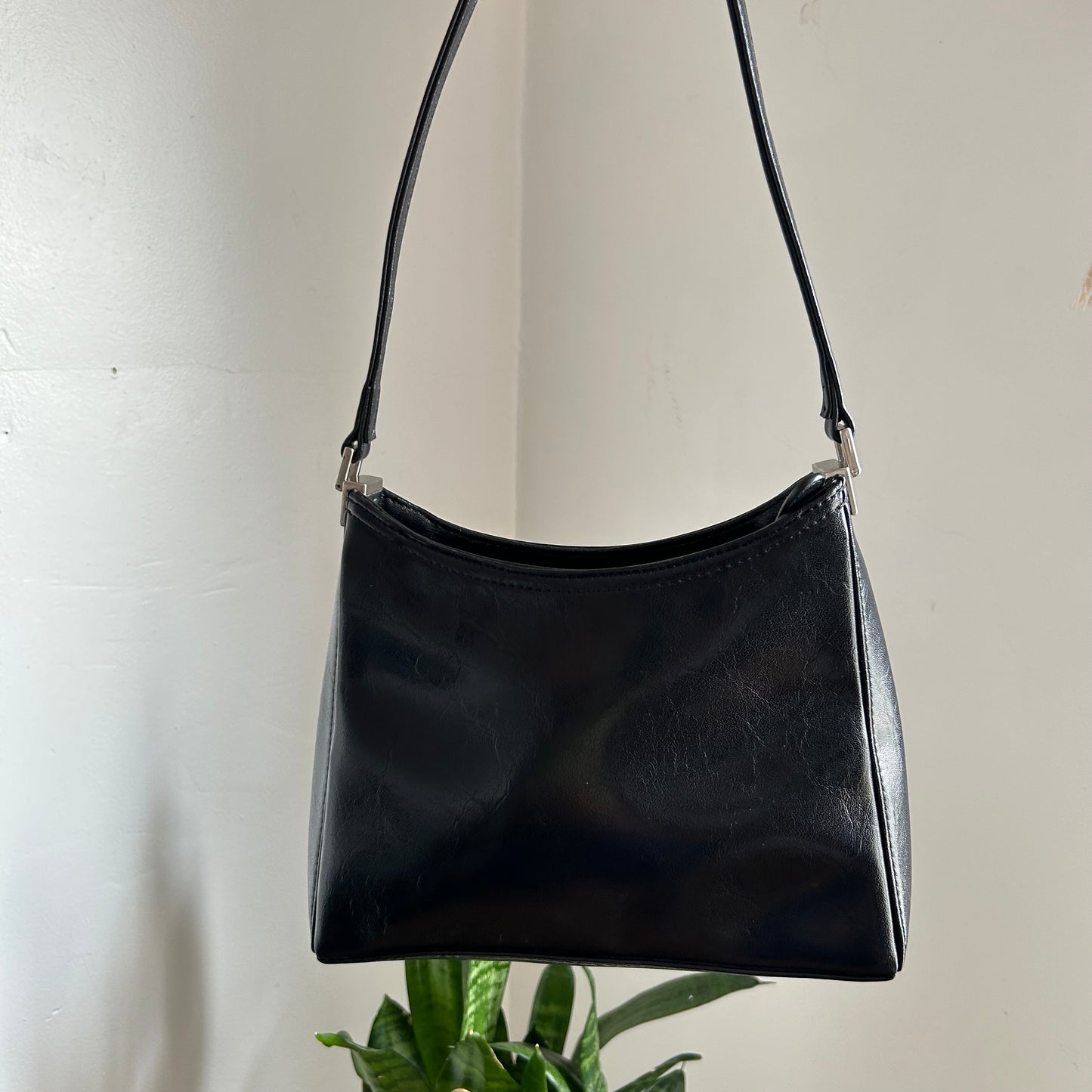 Black Leather liz claiborne Y2K Purse